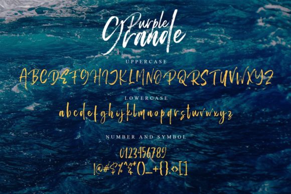 Purple Grande Font PNG with transparent background - Preview 6
