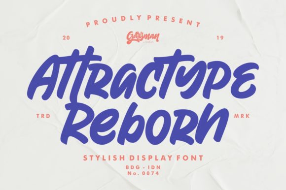Attractype Reborn Display Font By Garisman Studio