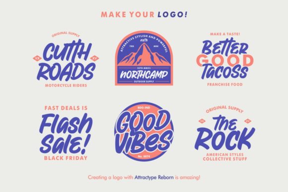 Attractype Reborn Font - Preview 3