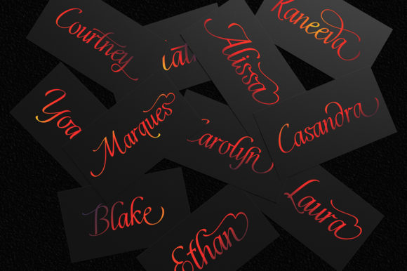 Enthrall Font PNG with transparent background - Preview 6