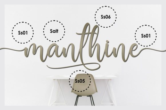 Manthine Font PNG with transparent background - Preview 6