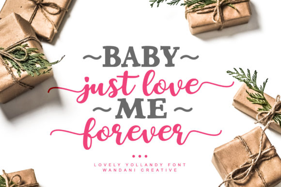 Lovely Yollandy Font PNG with transparent background - Preview 1