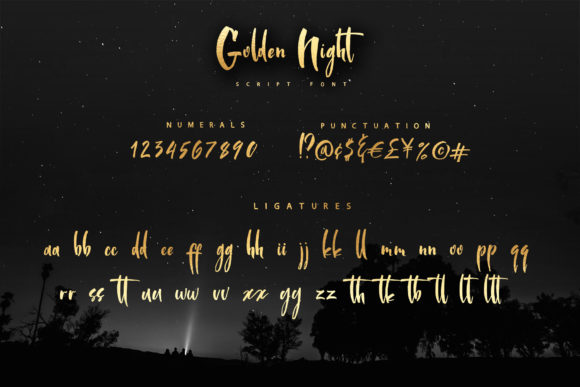 Golden Night Font - Preview 2