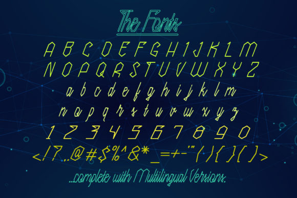 Science Tech Font PNG with transparent background - Preview 5