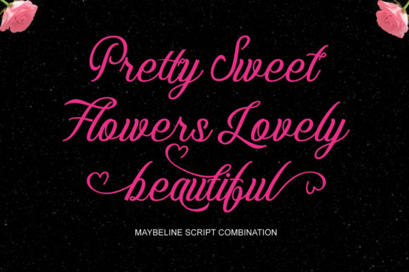 Maybeline Font PNG with transparent background - Preview 1