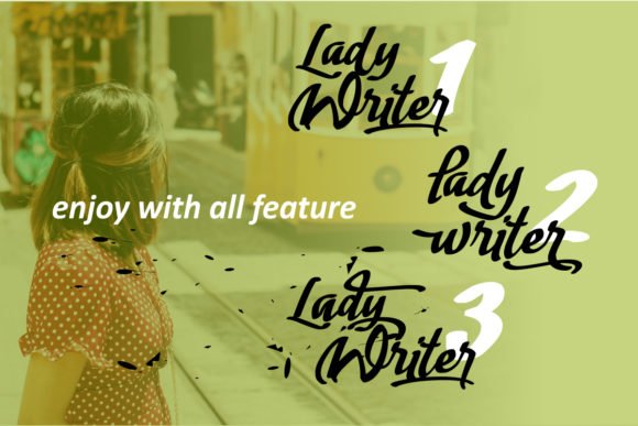 Lady Writer Font PNG with transparent background - Preview 1