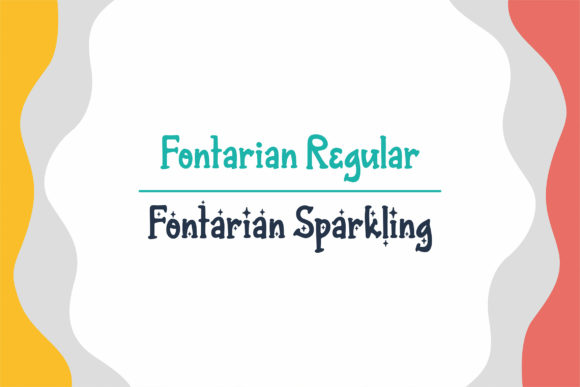 Fontarian Sparkling Font PNG with transparent background - Preview 1