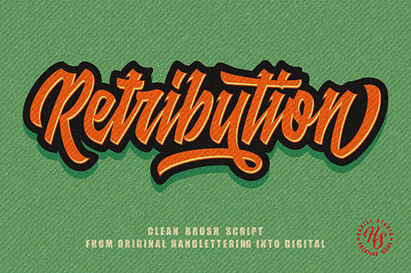 Raydric Script + Shadow Outline Font PNG with transparent background - Preview 3