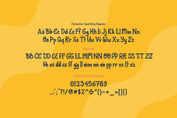 Fontarian Sparkling Font PNG with transparent background - Preview 3