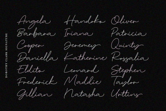 Dorothy Clark Script Font PNG with transparent background - Preview 3