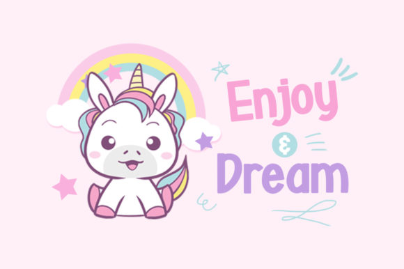 Baby Unicorn Font - Preview 2