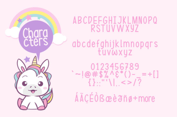 Baby Unicorn Font - Preview 4