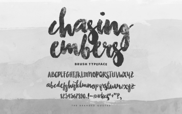 Chasing Embers Font PNG with transparent background - Preview 4