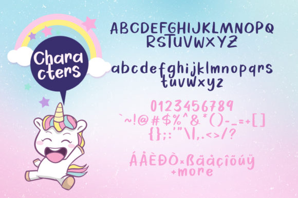 Cheerful Unicorn Font - Preview 4