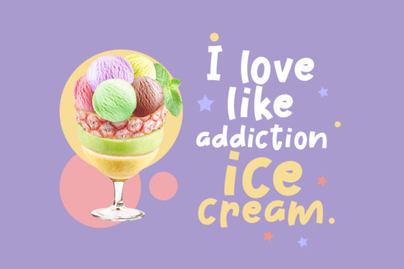 Cute Unicorn Font PNG with transparent background - Preview 3