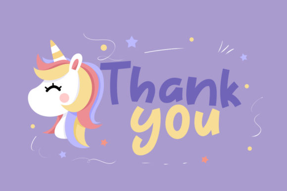 Cute Unicorn Font PNG with transparent background - Preview 5