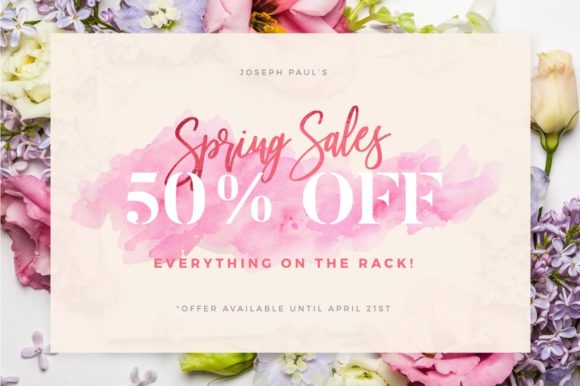 Beautiful Bloom Font PNG with transparent background - Preview 2