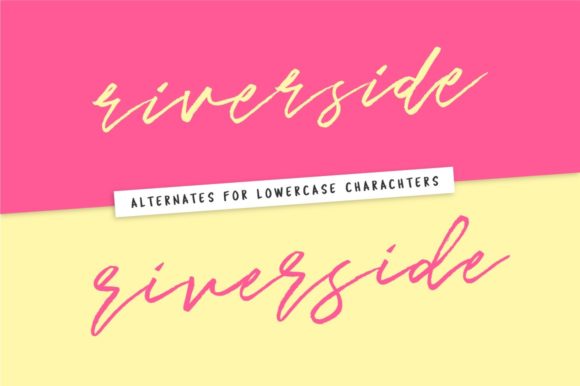 Riverside Avenue Font PNG with transparent background - Preview 1