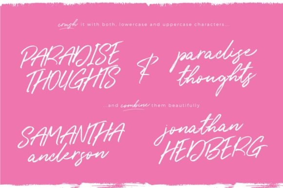 Paradise Thoughts Font PNG with transparent background - Preview 1