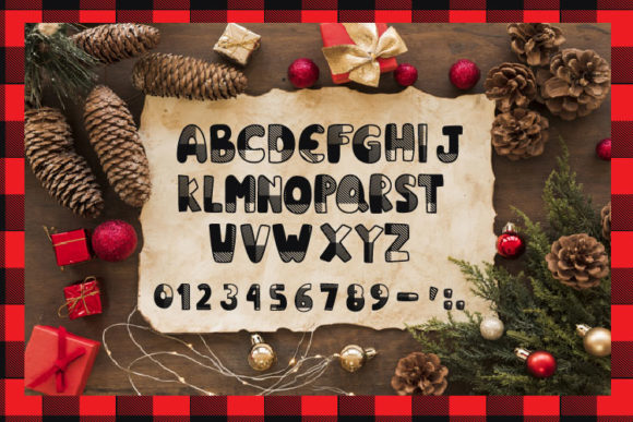 Christmas Plaid Font - Preview 1
