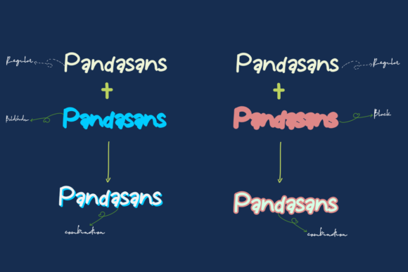 Pandasans Font PNG with transparent background - Preview 3