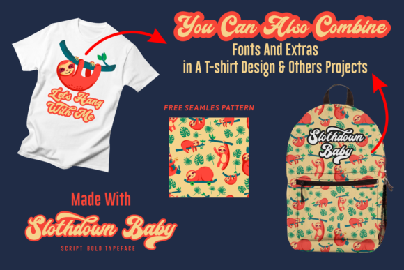 Slothdown Baby Font PNG with transparent background - Preview 4
