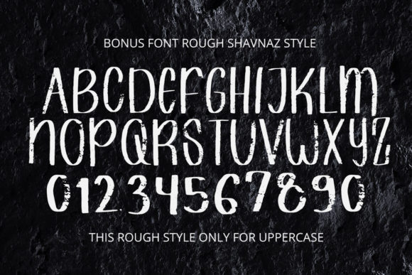 Shavnaz Font PNG with transparent background - Preview 2