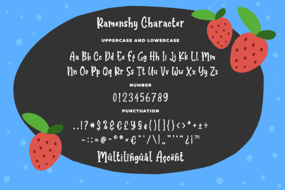 Ramenshy Font PNG with transparent background - Preview 4