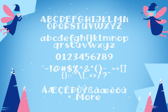 Snow Fairy Font PNG with transparent background - Preview 5