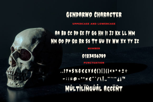 Gendarwo Font PNG with transparent background - Preview 3