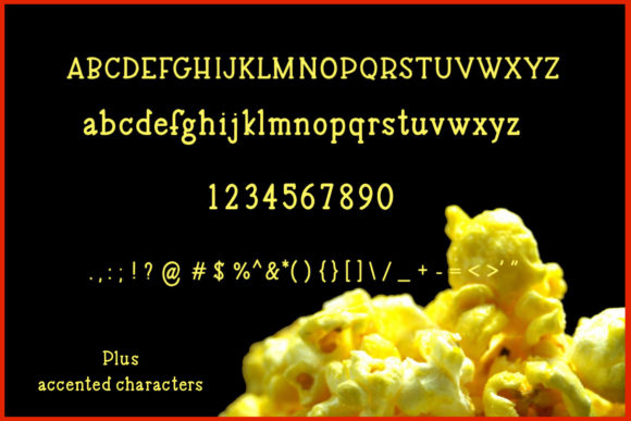 Buttered Popcorn Font - Preview 1