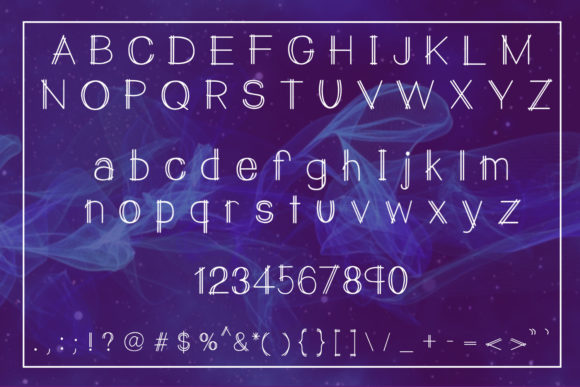 Double Vision Font PNG with transparent background - Preview 1