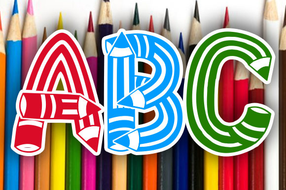 Pencil Letters Font PNG with transparent background - Preview 1