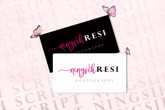 Ningsih Font PNG with transparent background - Preview 2