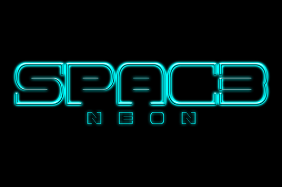 Spac3 Neon preview, futuristic space-themed neon display with sci-fi edge