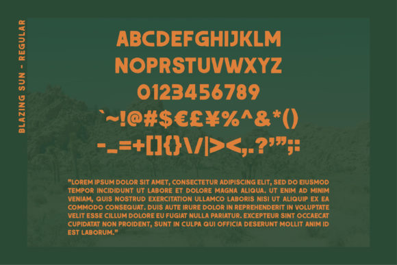 Blazing Sun Font - Preview 3