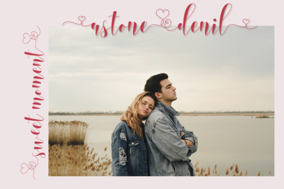 Love Henila Font PNG with transparent background - Preview 2