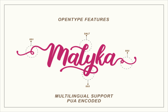 Malyka Font PNG with transparent background - Preview 3