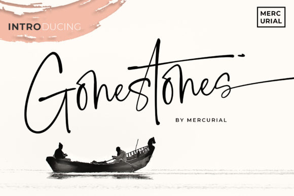 Gonestones Script & Handwritten Font By Mercurial