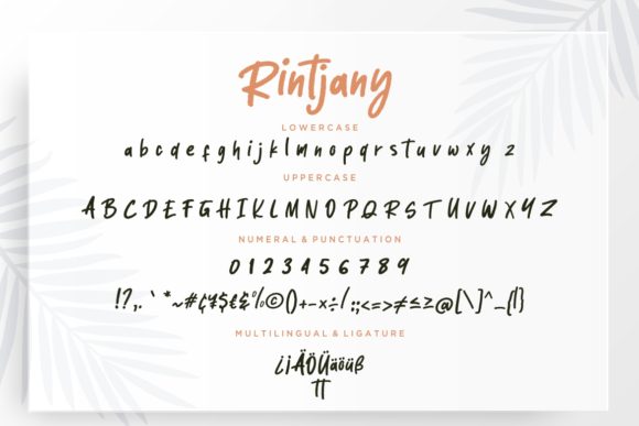 Rintjany Font PNG with transparent background - Preview 6