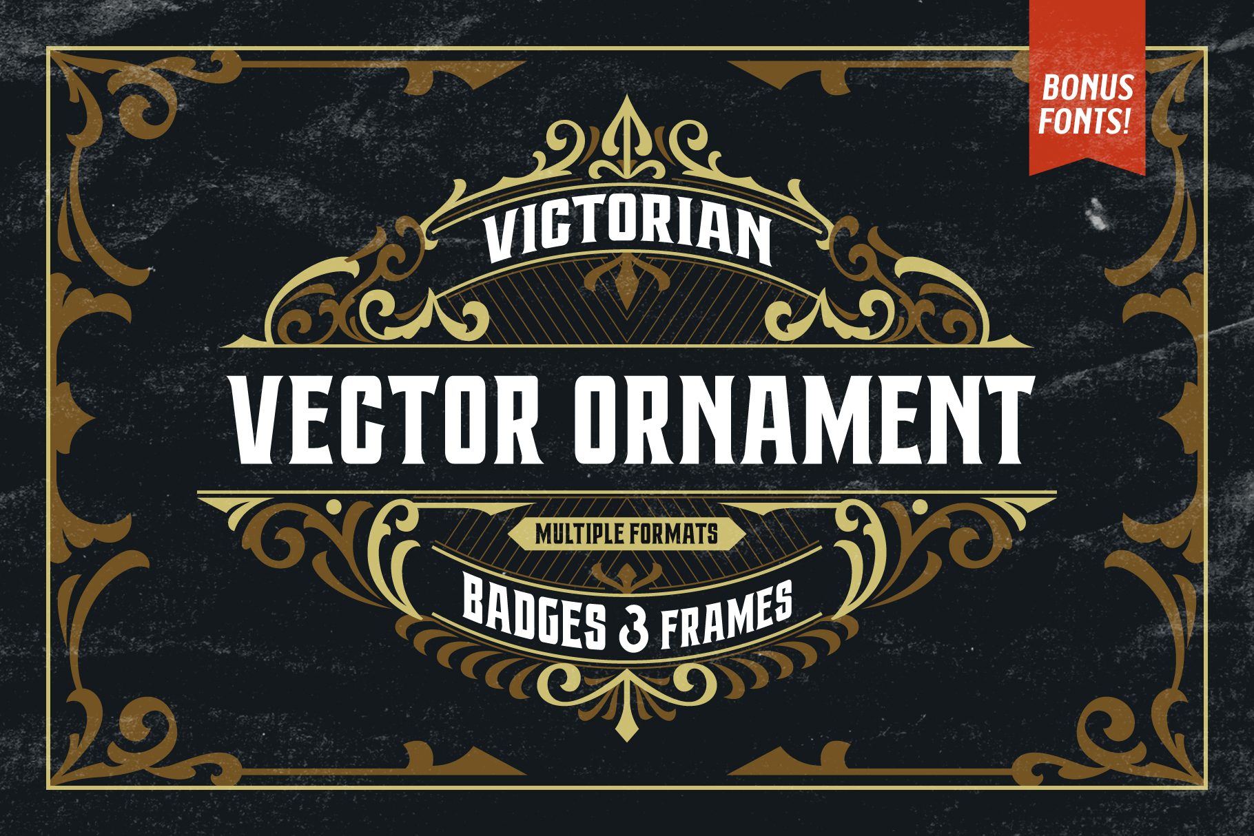 Victorian Ornaments Vector + Bonus
