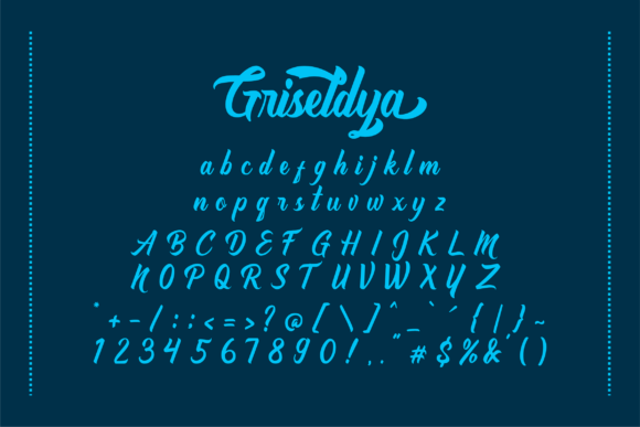 Griseldya Font PNG with transparent background - Preview 4