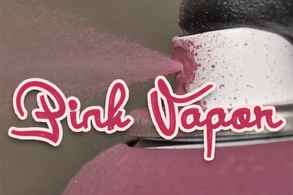 Pink Vapor Font PNG with transparent background - Preview 1