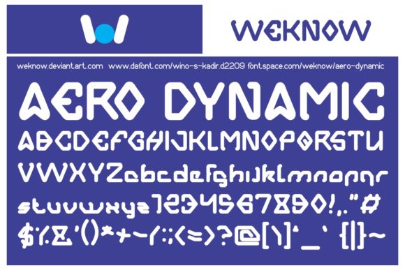 Aero Dynamic Display Font By weknow
