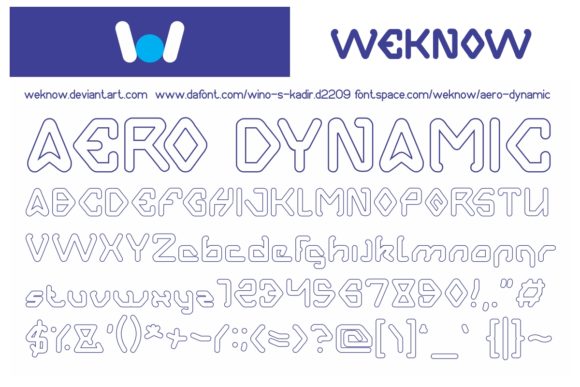 Aero Dynamic Font - Preview 1