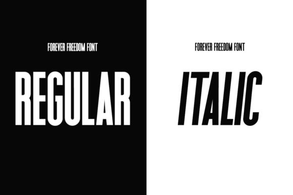 Forever Freedom Font PNG with transparent background - Preview 1