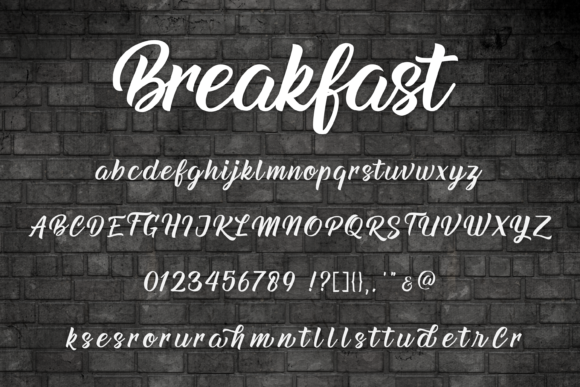 Breakfast Font - Preview 1