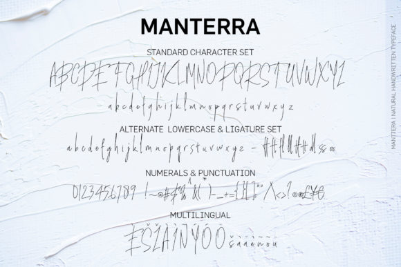 Manterra Font PNG with transparent background - Preview 5