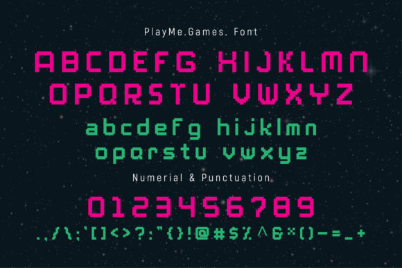 PlayMe.Games. Font PNG with transparent background - Preview 1