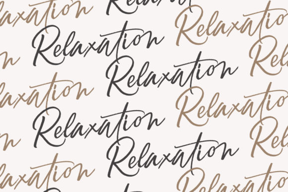 Relaxation Font PNG with transparent background - Preview 1